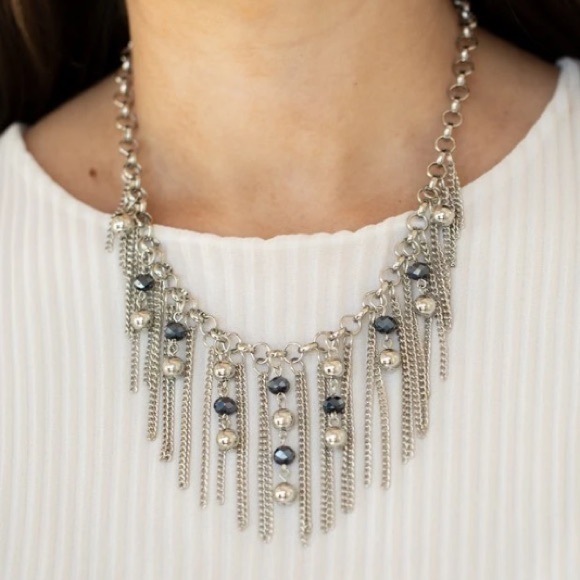 3/$20 Paparazzi Ever Rebellious Blue Beaded Necklace & Earring Set